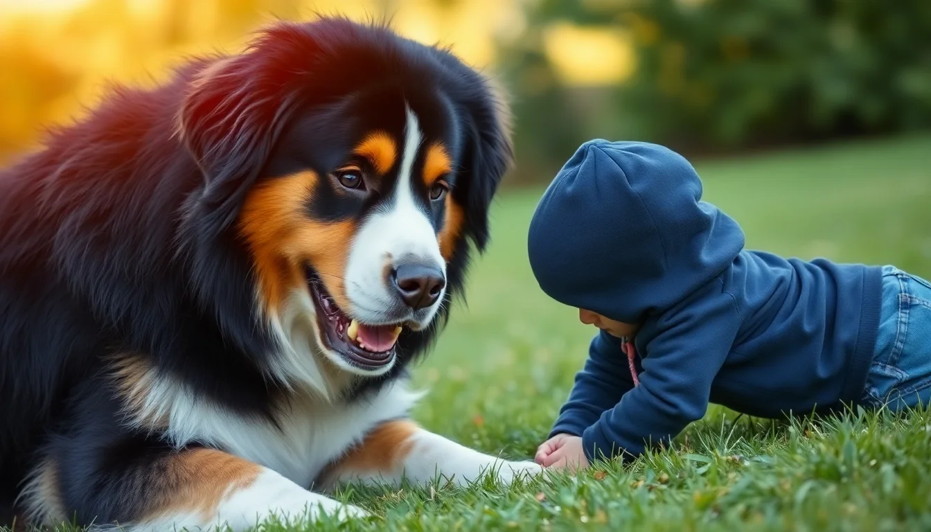 El Bernes y los niños: enseñar límites desde cachorro