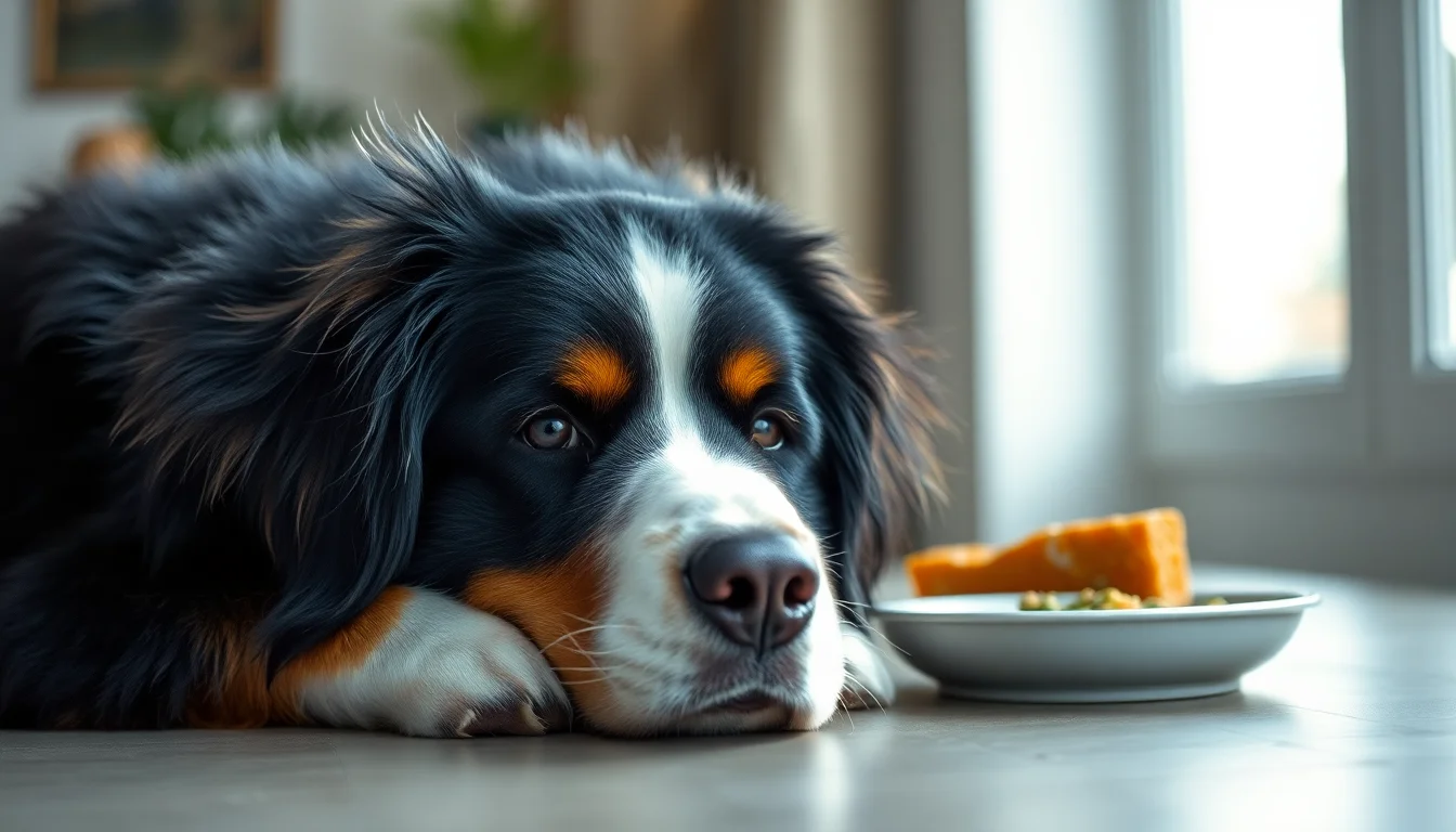 Bloat o torsión gástrica en razas grandes como el Bernes