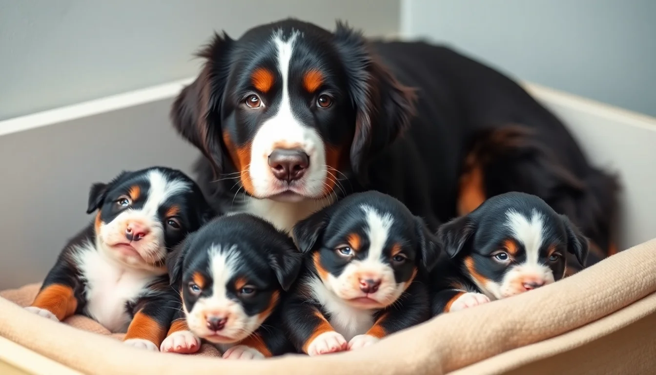 Camada del Bernes de la Montaña: cuántos cachorros nacen