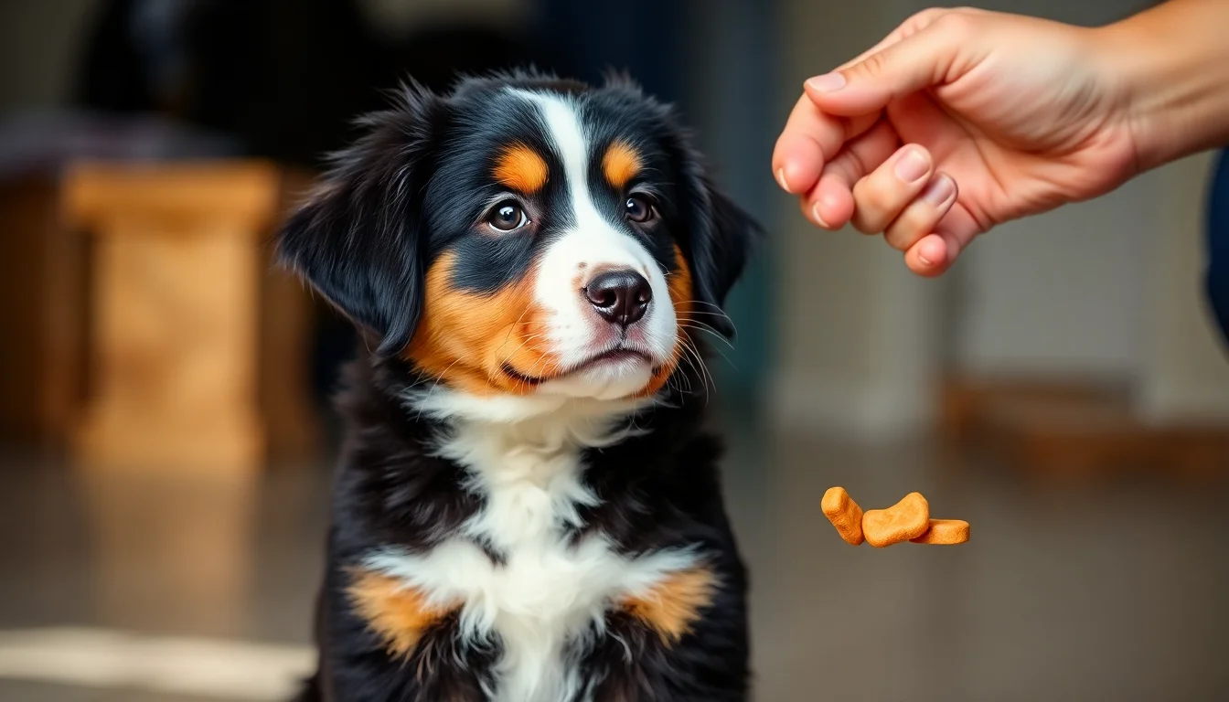 Cómo entrenar a un cachorro Bernes de la Montaña
