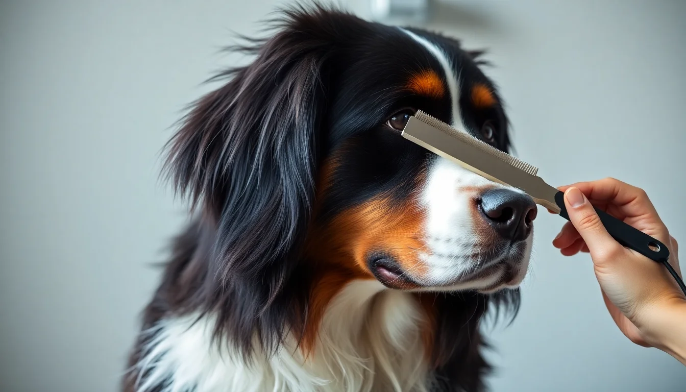 Cuidado del pelaje del Bernes de la Montaña