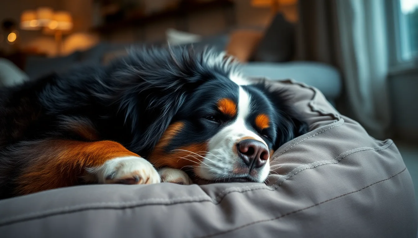 Descanso y cama ideal para el Bernes de la Montaña