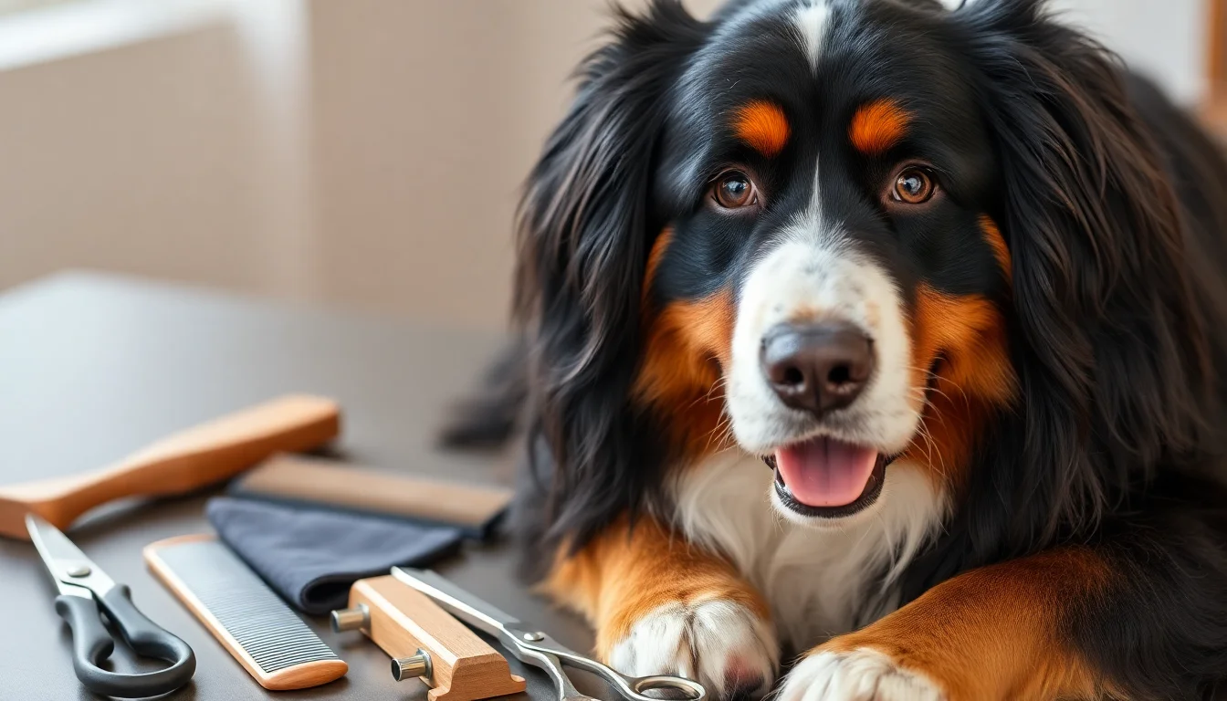 Herramientas de grooming esenciales para el Bernes de la Montaña