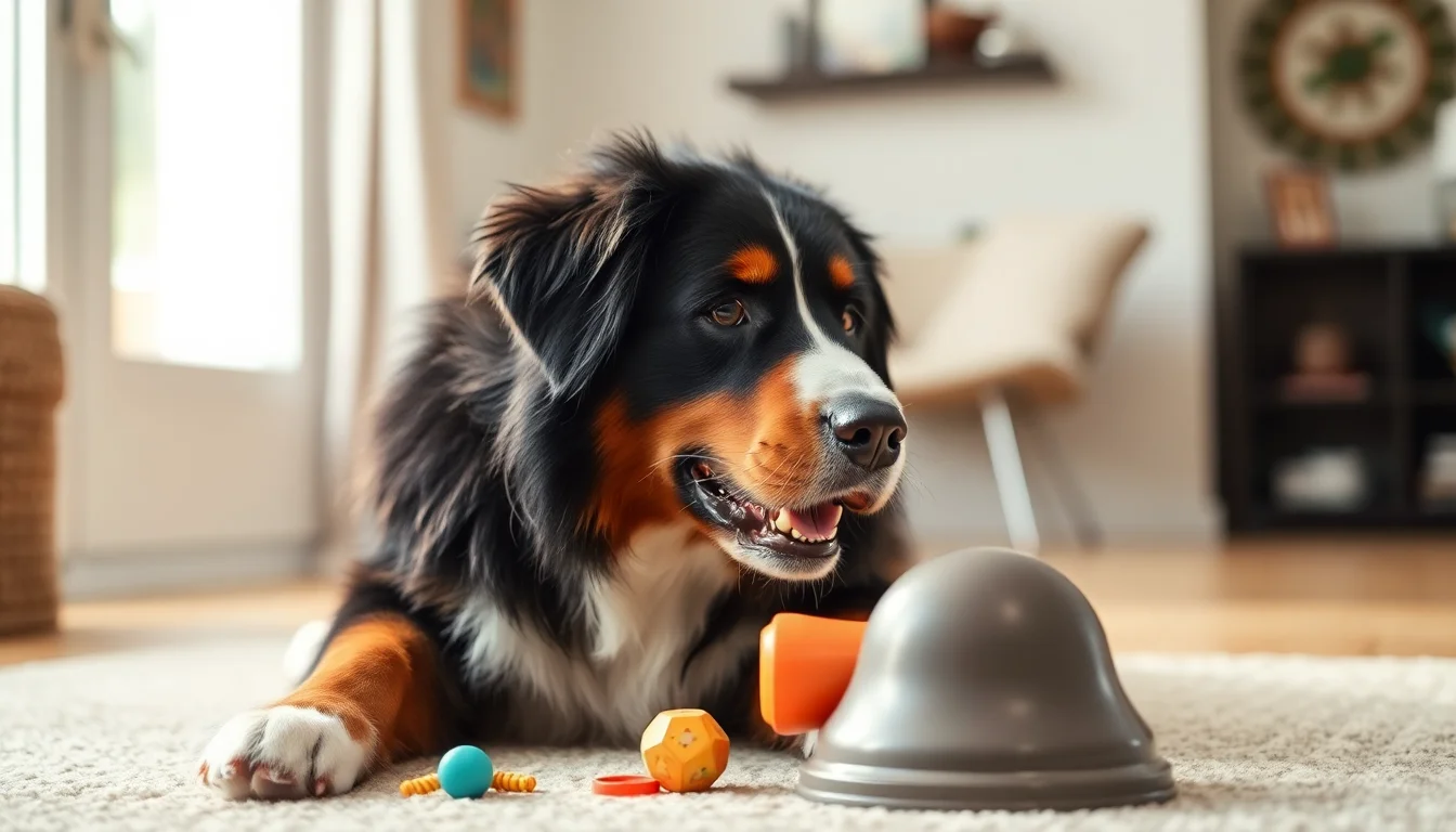 Juguetes y enriquecimiento para el Bernes de la Montaña